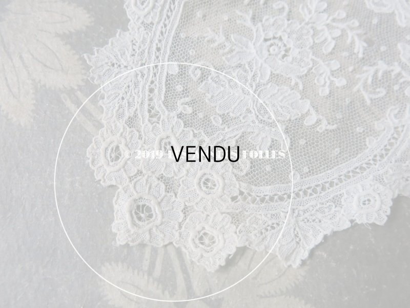 画像16: アンティーク ポワンドガーズ 結婚式のハンカチ 『ポワン・ド・ガーズ』