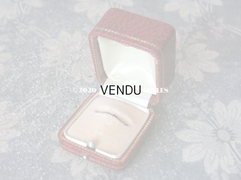 画像6: アンティーク ジュエリーボックス 金彩入り リングボックス グレナディンレッド