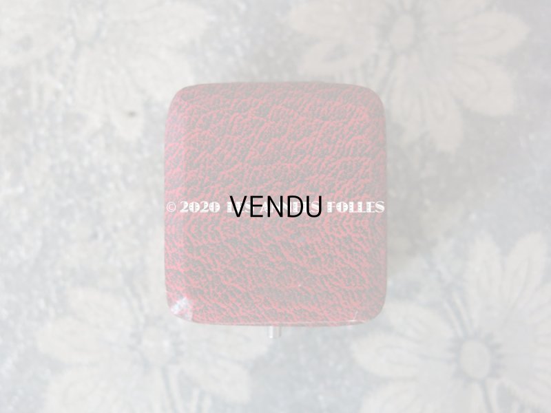 画像3: アンティーク ジュエリーボックス 金彩入り リングボックス グレナディンレッド