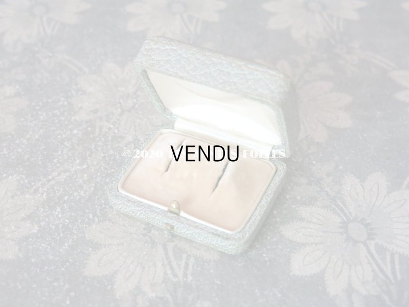 画像4: アンティーク 金彩入り ジュエリーボックス  ピアス用 淡いブルーグレー