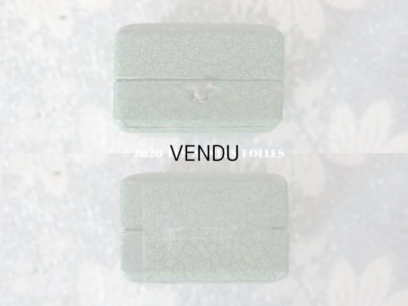 画像4: アンティーク 小さなジュエリーボックス 金彩入り グリーン