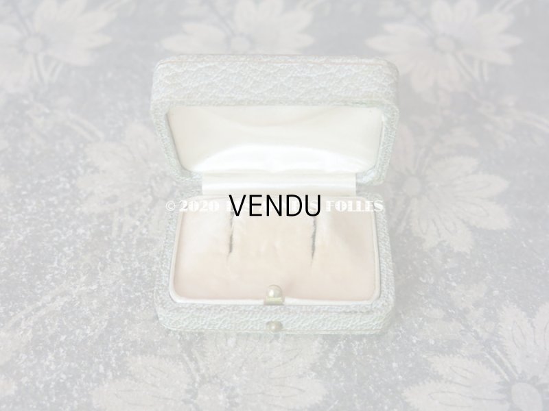 画像5: アンティーク 金彩入り ジュエリーボックス  ピアス用 淡いブルーグレー