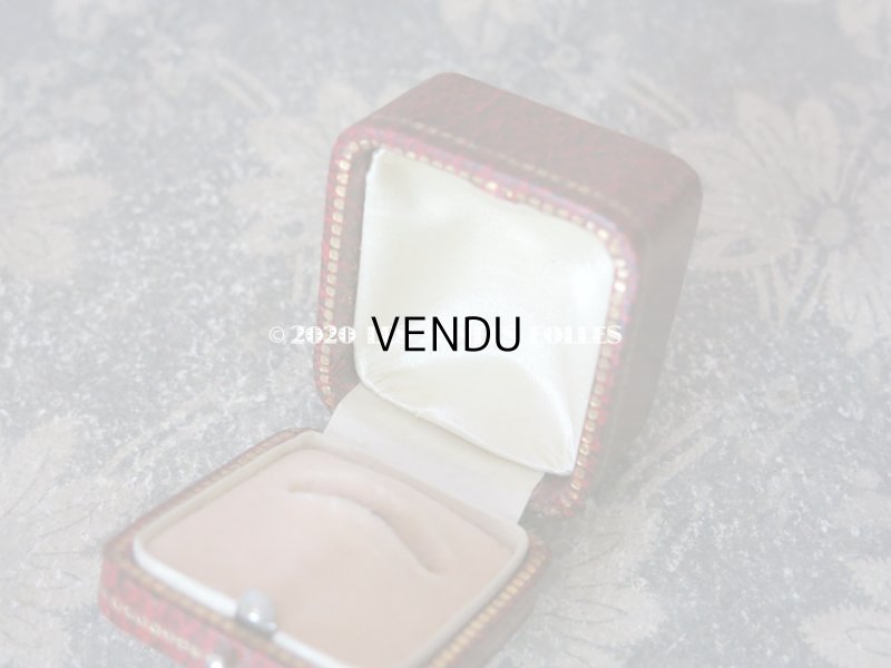 画像8: アンティーク ジュエリーボックス 金彩入り リングボックス グレナディンレッド