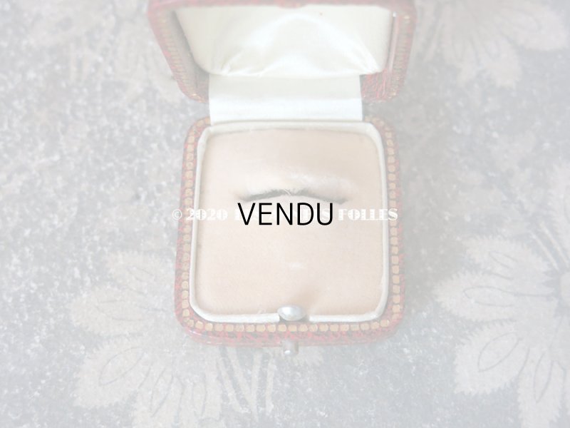 画像7: アンティーク ジュエリーボックス 金彩入り リングボックス グレナディンレッド