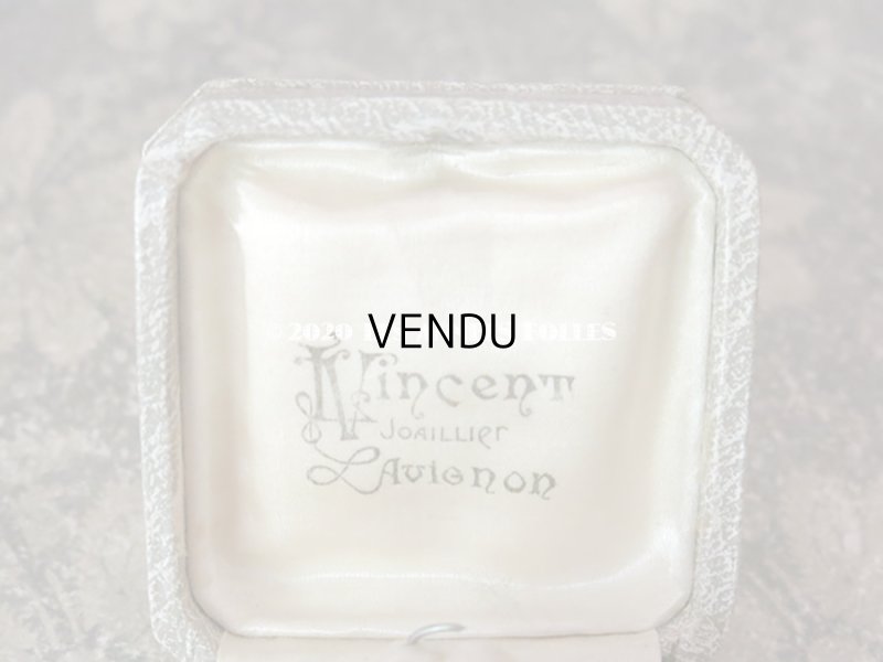 画像4: 【10周年セール対象外】　アンティーク 金彩入り ペンダント用 ジュエリーボックス グレイ