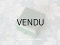 アンティーク 小さなジュエリーボックス 金彩入り グリーン