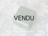 アンティーク 小さなジュエリーボックス 金彩入り グリーン