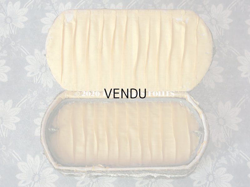 画像10: 1920年代 アンティーク 大きな薔薇のロココトリム&レースのボックス トレー付き