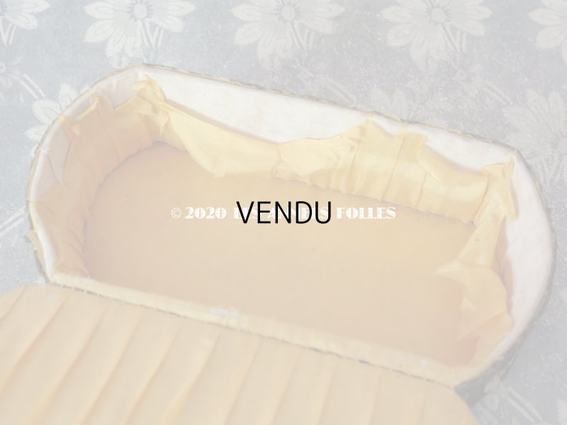 画像15: 1920年代 アンティーク 大きな薔薇のロココトリム&レースのボックス トレー付き