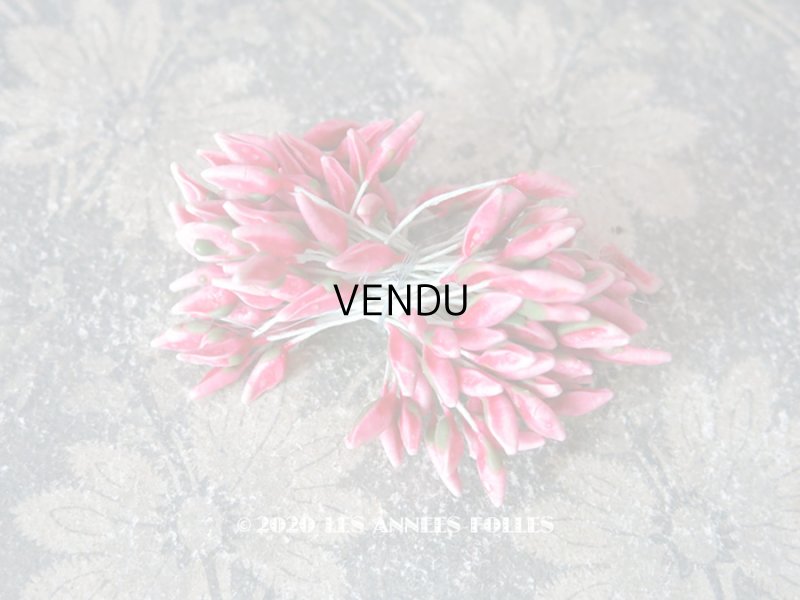 画像1: アンティーク ペップ コサージュ用 蕾 花芯 ローズピンク セラミック