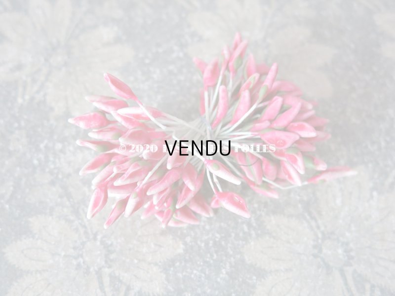 画像2: アンティーク ペップ コサージュ用 蕾 花芯 ローズピンク セラミック