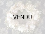 アンティーク 薔薇の花冠 オフホワイト 布花のヘッドリース ティアラ