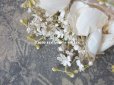 画像8: アンティーク 薔薇の花冠 オフホワイト 布花のヘッドリース ティアラ