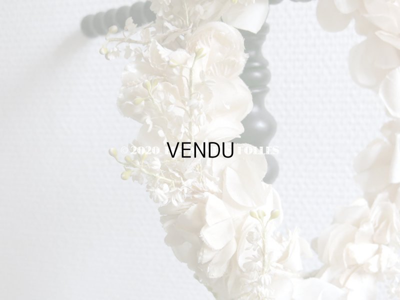 画像6: アンティーク 薔薇の花冠 オフホワイト 布花のヘッドリース ティアラ