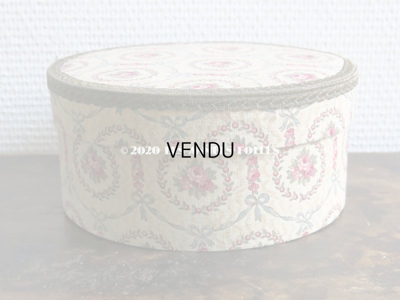 画像6: 1910年代 アンティーク 薔薇&リボンのガーランド　カルトナージュボックス 