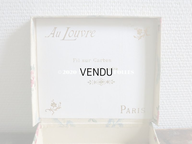 画像7: アンティーク ルーブル百貨店の糸箱 カルトナージュボックス FIL SUR CARTES QUALITE EXTRA - AU LOUVRE PARIS -