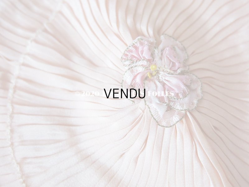 画像6: 1920年代 アンティーク オモニエール  ピンクの薔薇のロココモチーフ付