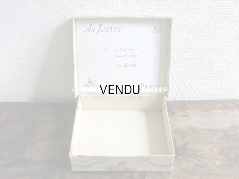 画像5: アンティーク ルーブル百貨店の糸箱 カルトナージュボックス FIL SUR CARTES QUALITE EXTRA - AU LOUVRE PARIS -
