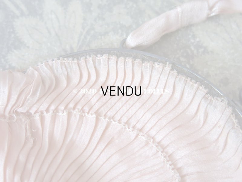 画像7: 1920年代 アンティーク オモニエール  ピンクの薔薇のロココモチーフ付