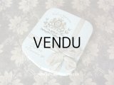 1903年 アンティーク リボンが結ばれた バテムのお菓子箱 パウダーブルー