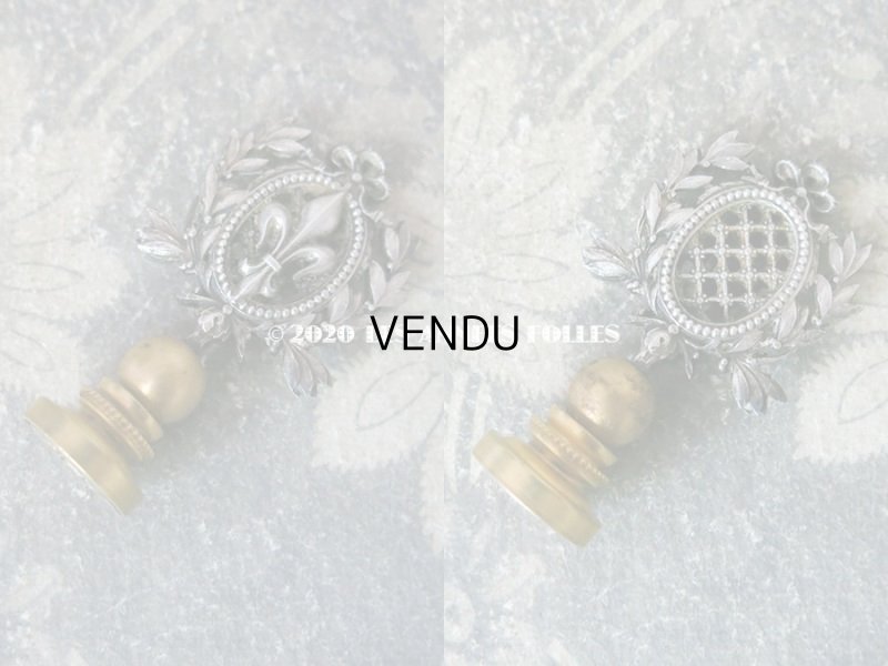 画像3: 19世紀末 アンティーク レタリングセット 百合の紋章 ペン軸 & シーリングスタンプ ＆レターオープナー・ブックマーク