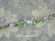 画像1: アンティーク シルク製 ロココトリム 薄紫の薔薇 ロココリボン 40cm (1)