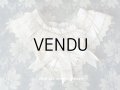 1900年代 アンティーク 付け襟 レース＆シルクリボン