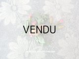 アンティーク シルク製 薔薇のロココモチーフ ピンクの蕾