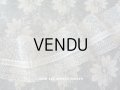 アンティーク ドット柄チュールレースのプリーツリボン エクリュ  約8〜8.5cm幅　