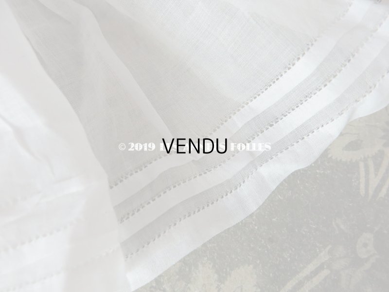 画像5: 1900年代 アンティーク  幅広 ホワイトのフリル ドレスの裾  95cm 