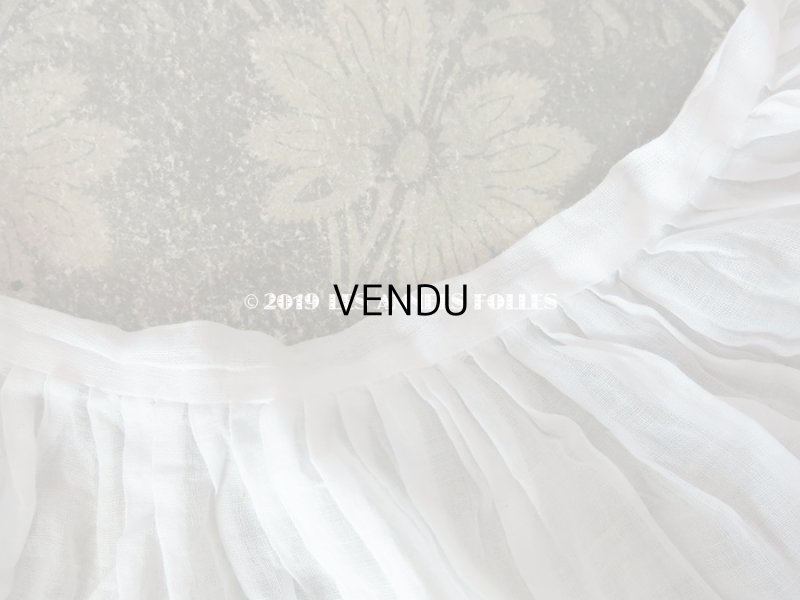 画像6: 1900年代 アンティーク  幅広 ホワイトのフリル ドレスの裾  95cm 