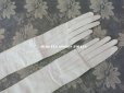 画像9: 未使用 1900年代 アンティーク  本革製 結婚式のロンググローブ  オフホワイト レザー 手袋 