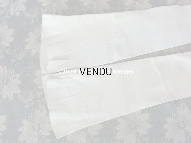 画像7: 未使用 1900年代 アンティーク  本革製 結婚式のロンググローブ  オフホワイト レザー 手袋 