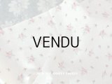 アンティーク  花模様 コットン製ファブリック 53×80cm