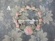 画像5: アンティーク シルク製 シルクシフォンの淡いピンクの薔薇 大きなロココモチーフ (M)