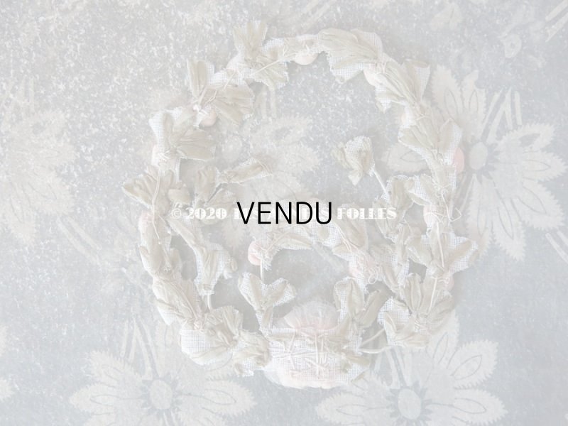 画像6: アンティーク シルク製 シルクシフォンの淡いピンクの薔薇 大きなロココモチーフ (L)