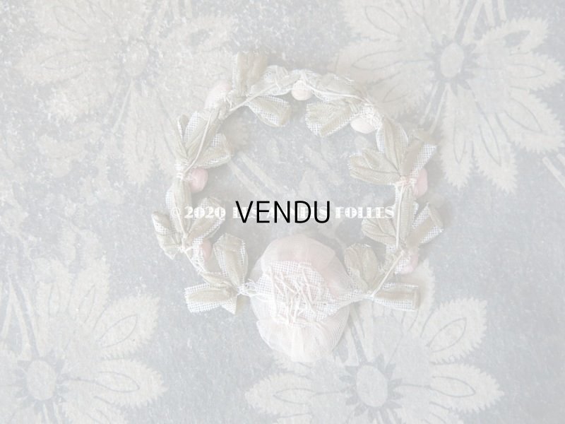 画像5: アンティーク シルク製 シルクシフォンの淡いピンクの薔薇 大きなロココモチーフ (S)