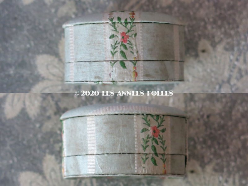 画像14: 1800年頃 アンティーク シルク製 ジュエリーボックス