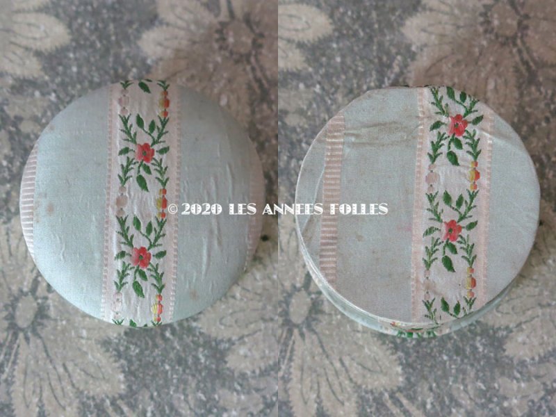 画像13: 1800年頃 アンティーク シルク製 ジュエリーボックス