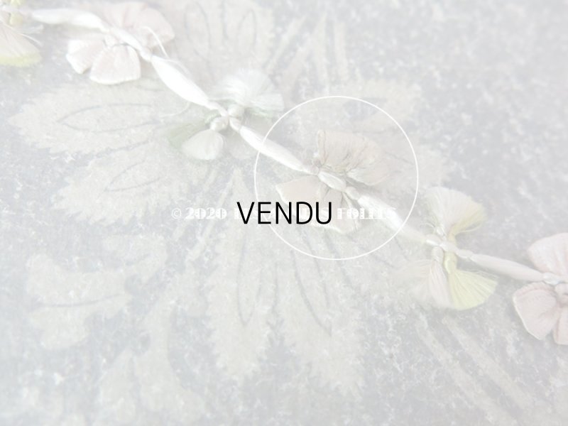 画像6: アンティーク シルク製 リボンのロココトリム パウダーカラー ロココリボン