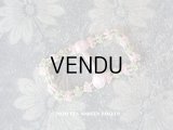 アンティーク バックル ピンクの薔薇のロココトリム