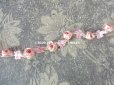 画像2: アンティーク 淡いピンクの薔薇のロココトリム  ロココリボン 39cm (2)