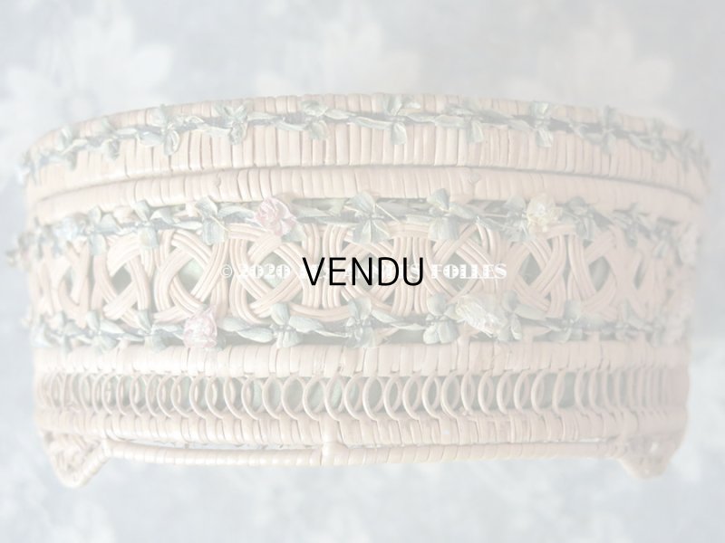 画像12: 1900年代 アンティーク  ロココトリム付きパニエ チョコレート箱  『ショコラ・フランソワ・マルキ』  - CHOCOLAT FRANCOIS MARQUIS PARIS -