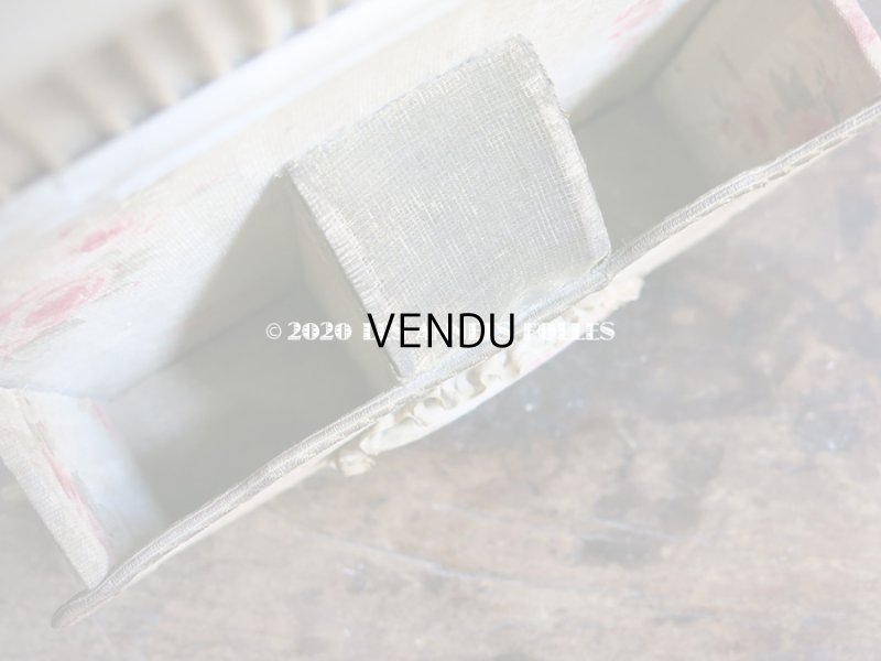 画像12: 1900年代 アンティーク カルトナージュのラック 薔薇模様