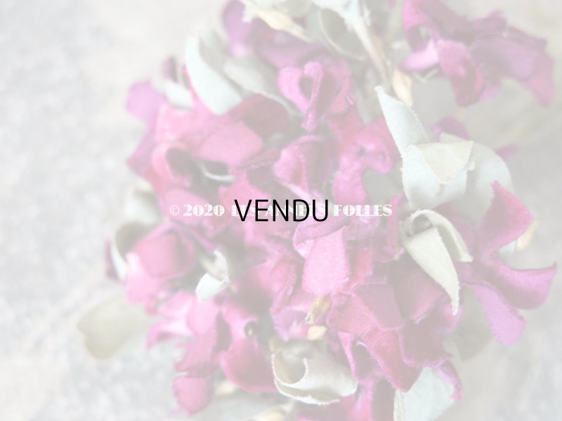 画像13: アンティーク 菫の花冠 & ブーケのセット シルク製ベルベット