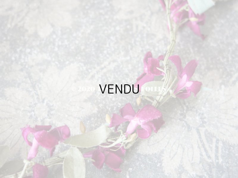 画像8: アンティーク 菫の花冠 & ブーケのセット シルク製ベルベット