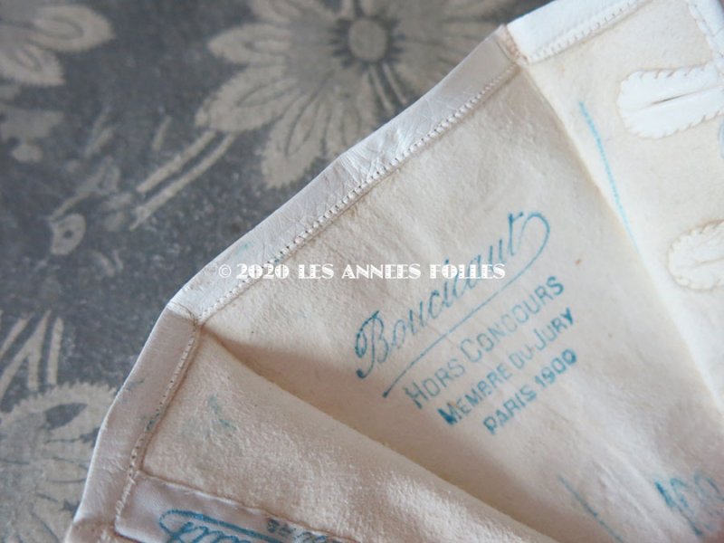 画像13: 未使用 1900年代 アンティーク  本革製 極細 結婚式のグローブ ボンマルシェ百貨店 オフホワイト レザー 手袋 - AU BON MARCHE -