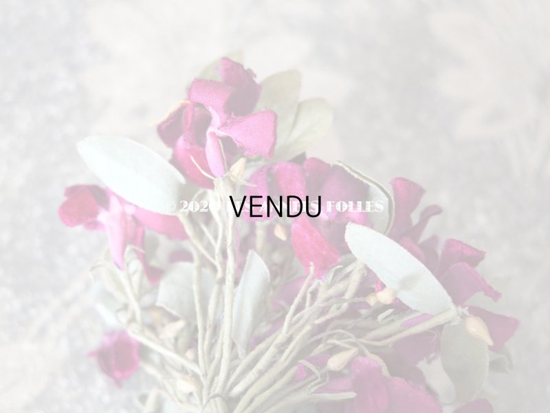 画像12: アンティーク 菫の花冠 & ブーケのセット シルク製ベルベット