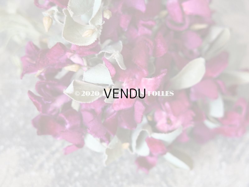 画像14: アンティーク 菫の花冠 & ブーケのセット シルク製ベルベット