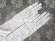 画像9: 未使用 1900年代 アンティーク  本革製 極細 結婚式のグローブ ボンマルシェ百貨店 オフホワイト レザー 手袋 - AU BON MARCHE -